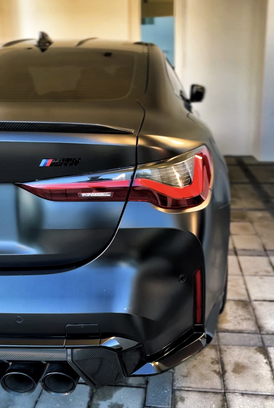 BMW Kith M4 Competition rear detail after paint correction and ceramic coating by S Class Auto Aesthetics in South Florida